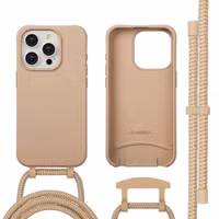 imoshion Coque arrière Color avec cordon amovible et MagSafe Apple iPhone 15 Pro - Nude