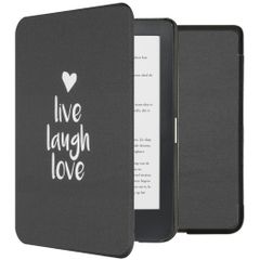 imoshion ﻿Design Slim Hard Sleepcover Kobo Clara HD - Live Laugh Love