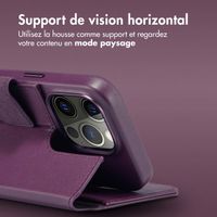 Accezz Étui de téléphone portefeuille en cuir 2-en-1 avec MagSafe Apple iPhone 14 Pro - Heath Purple