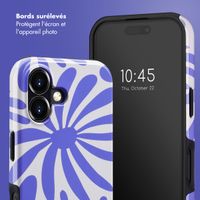 Selencia Coque arrière Vivid avec MagSafe Apple iPhone 16 - Modern Bloom Sapphire Blue