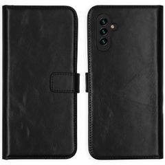 Selencia Étui portefeuille en cuir véritable Samsung Galaxy A13 (5G) / A04s - Noir