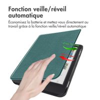 imoshion Étui de liseuse portefeuille Slim Hard Kobo Clara Colour / BW - Vert foncé