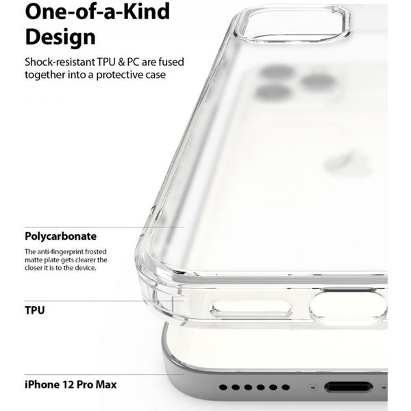 Ringke Coque Fusion iPhone 12 (Pro) - Matte Transparent