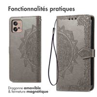 imoshion Etui de téléphone portefeuille Mandala Motorola Moto G32 - Gris