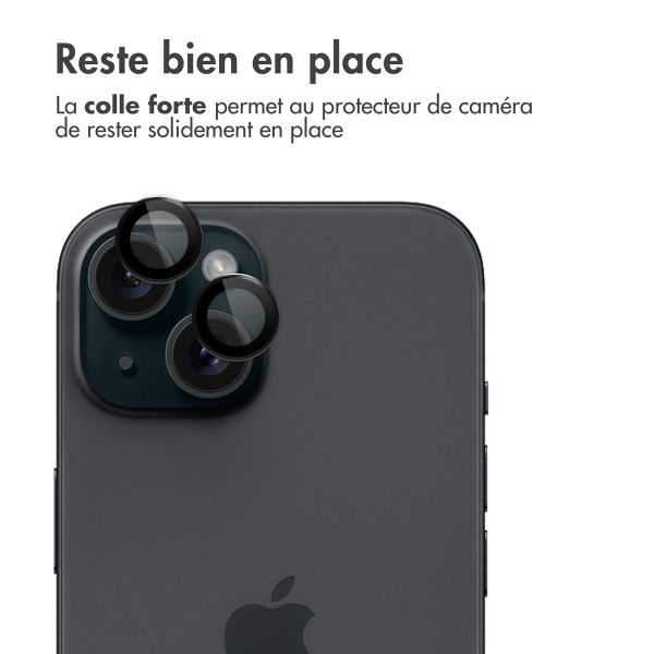 imoshion Lot de 2 protections d'objectif de caméra Apple iPhone 15 / 15 Plus - Black