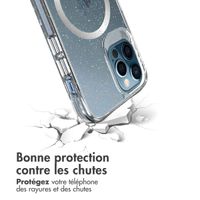 imoshion Coque arrière transparente Pailletée avec MagSafe Apple iPhone 12 (Pro) - Doré