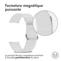 imoshion Bracelet en cuir magnétique - Connexion universelle de 22 mm - Blanc