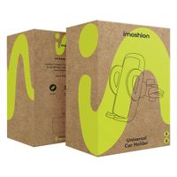 imoshion Support de téléphone pour voiture - Réglable - Universel - Carbone - Grille de ventilation - Noir