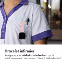 imoshion Bracelet infirmier en silicone Apple Watch Series 1 t/m 9 / SE (38/40/41 mm) | Series 10 / 11 (42 mm) - Rose