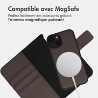 imoshion Étui portefeuille luxe 2-en-1 amovible Apple iPhone 13 - Marron