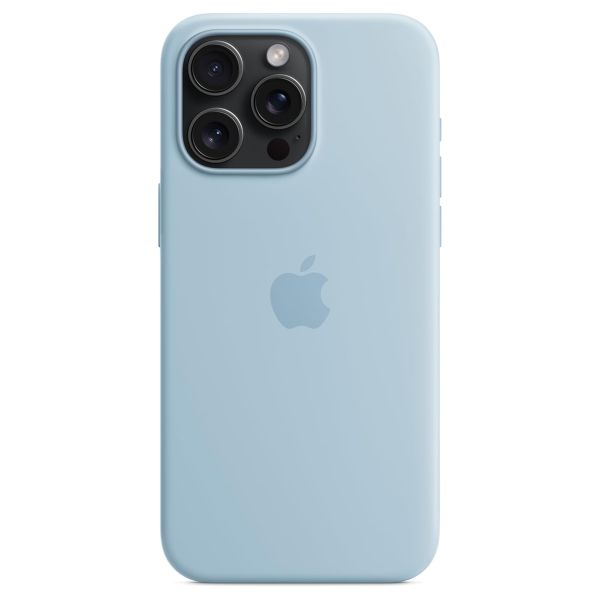 Apple Coque en silicone MagSafe Apple iPhone 15 Pro Max - Light Blue