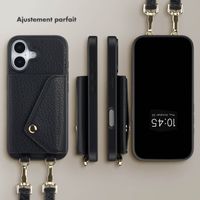 Selencia Coque de télephone Sera avec cordon et porte-cartes enveloppe Apple iPhone 17 - Noir