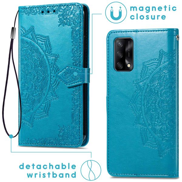 imoshion Etui de téléphone Mandala Oppo A74 (4G) - Turquoise