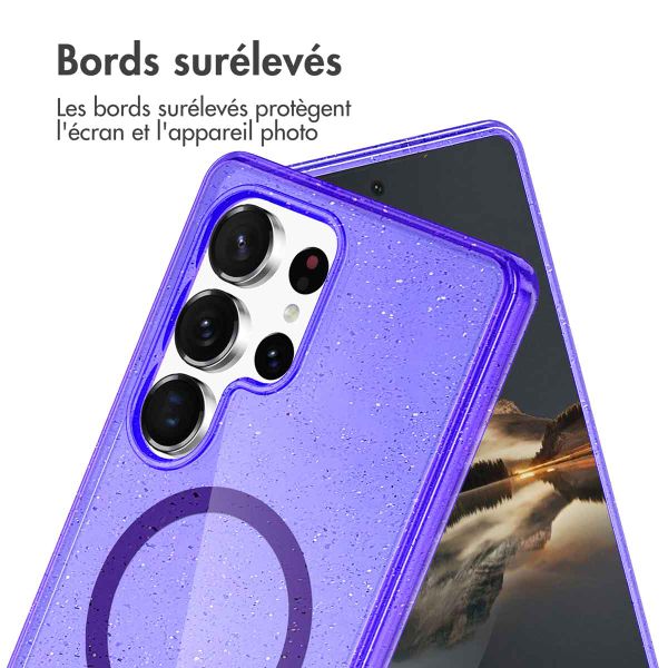 imoshion Coque Pailletée avec MagSafe Samsung Galaxy S25 Ultra - Paillettes Violet
