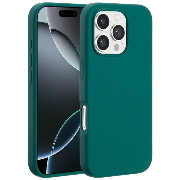 Accezz Coque Liquid Silicone avec MagSafe iPhone 16 Pro - Forest Green