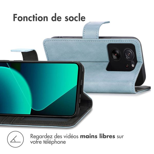 imoshion Étui de téléphone portefeuille Luxe Xiaomi 13T / 13T Pro - Bleu clair