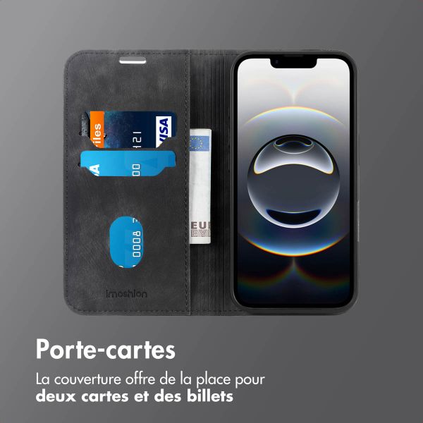 imoshion Étui de téléphone portefeuille Slim Apple iPhone 16e - Noir