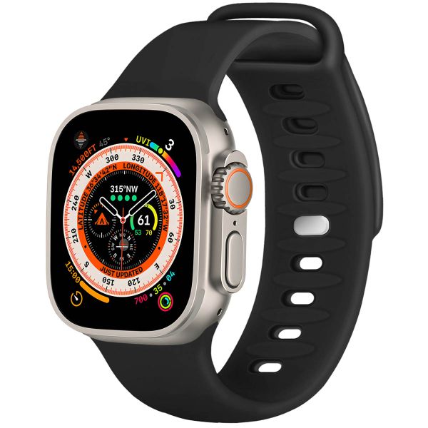 imoshion Bracelet en silicone Apple Watch Series 1-10 / SE / Ultra (2) - 42/44/45/46/49 mm - Noir