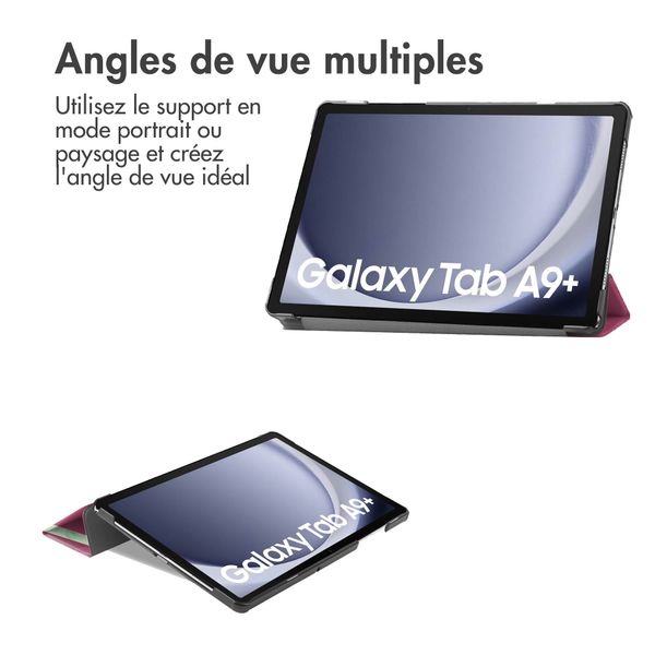 imoshion Coque tablette Design Samsung Galaxy Tab A9 Plus - Bordeaux Graphic