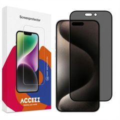 Accezz Protection d'écran en verre trempé Privacy Apple iPhone 15 Pro