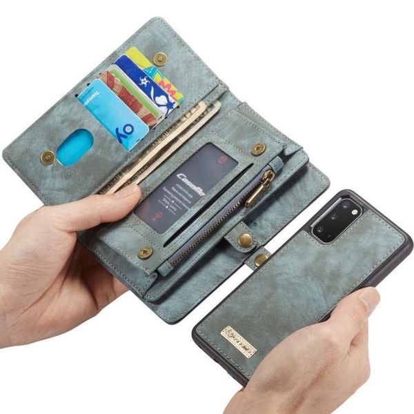 CaseMe Etui de téléphone de luxe en cuir 2 en 1 Samsung Galaxy S20