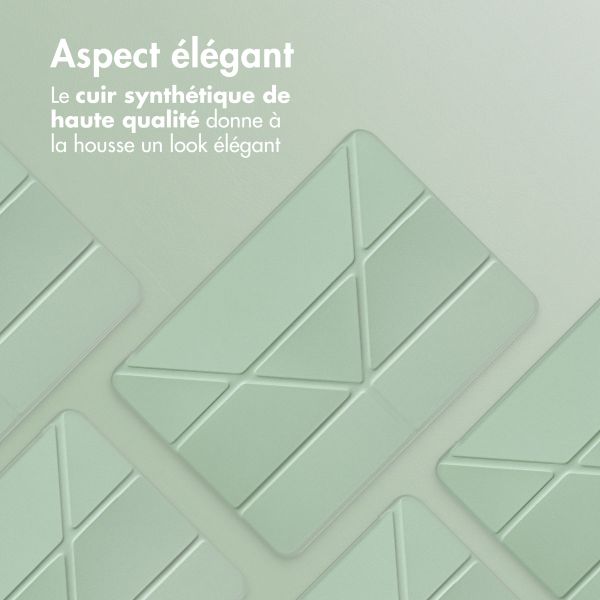 imoshion Coque tablette Origami Apple iPad 9 (2021) 10.2 pouces / iPad 8 (2020) 10.2 pouces / iPad 7 (2019) 10.2 pouces - Vert clair