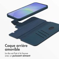 Accezz Étui de télephone portefeuille en cuir 2-en-1 avec MagSafe Samsung Galaxy A36 / A56 - Nightfall Blue