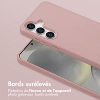 Selencia Coque silicone avec cordon amovible Samsung Galaxy S25 Plus - Sand Pink