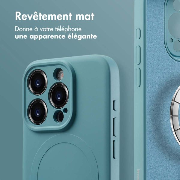 imoshion Coque Couleur avec MagSafe Apple iPhone 15 Pro Max - Smoke Green