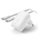 Belkin ﻿Adaptateur Boost↑Charge™ avec câble - USB-C vers USB-C - 1 mètre - 30 W - Blanc