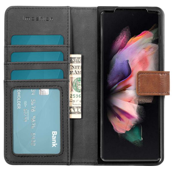 imoshion Étui de télephone portefeuille Samsung Galaxy Z Fold3 - Zwart - Marron