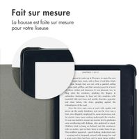 imoshion Étui de liseuse portefeuille Canvas Sleepcover avec support Kobo Libra 2 / Tolino Vision 6 - Glitter Dorée