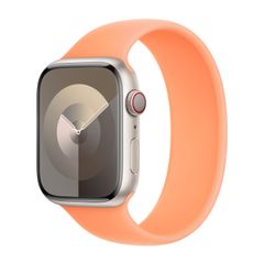 Apple Bracelet Boucle unique en Silicone Apple Watch Series 1 - 9 / SE (38/40/41 mm) | Series 10 / 11 (42 mm) - Taille 5 - Orange Sorbet