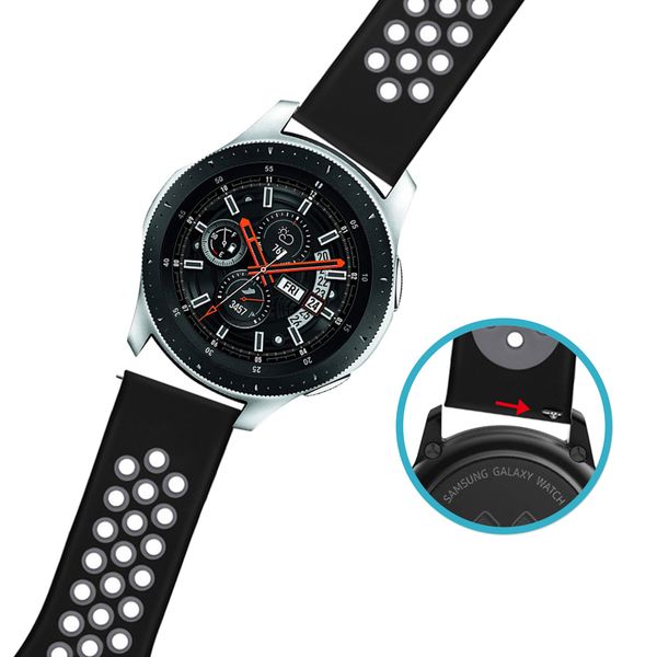 imoshion Bracelet sportif en silicone Watch 46/GearS3 Frontier/Watch3 45