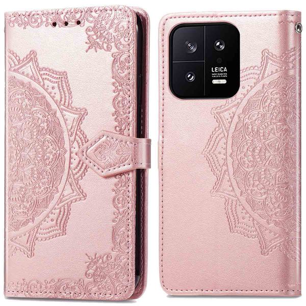 imoshion Etui de téléphone portefeuille Mandala Xiaomi 13 - Rose Dorée