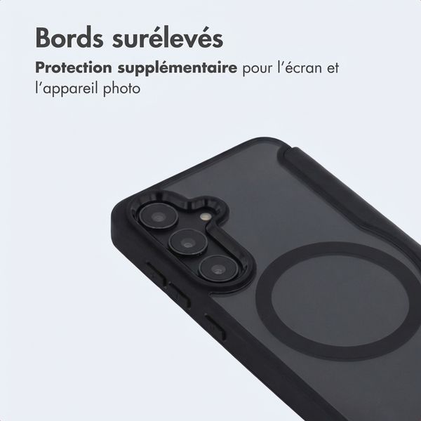 imoshion Bookcase transparente avec MagSafe Samsung Galaxy S25 / S24 - Noir
