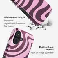 Selencia Coque arrière Vivid Apple iPhone 17 - Wavy Swirl Pink Plum