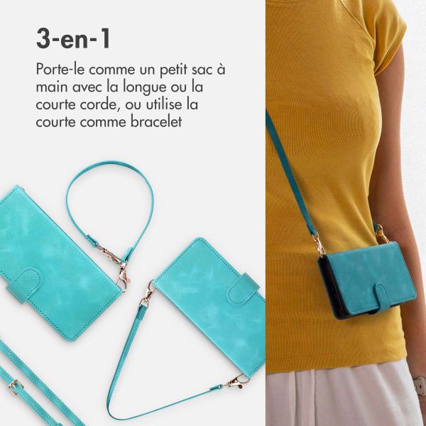 imoshion Etui de télephone portefeuille avec cordon Samsung Galaxy S22 - Turquoise