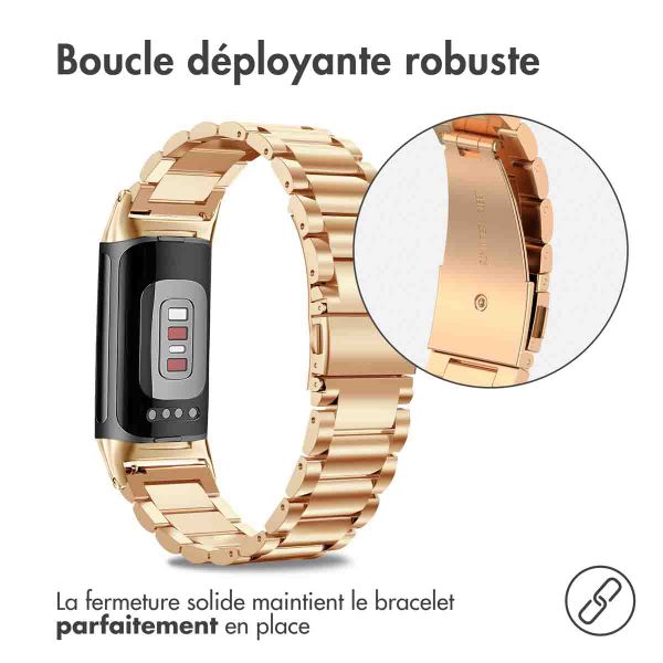 imoshion Bracelet en acier Fitbit Charge 5 - Rose Doré