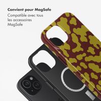 Selencia Coque arrière Vivid avec MagSafe Apple iPhone 15 - Moo'd Olive Dust