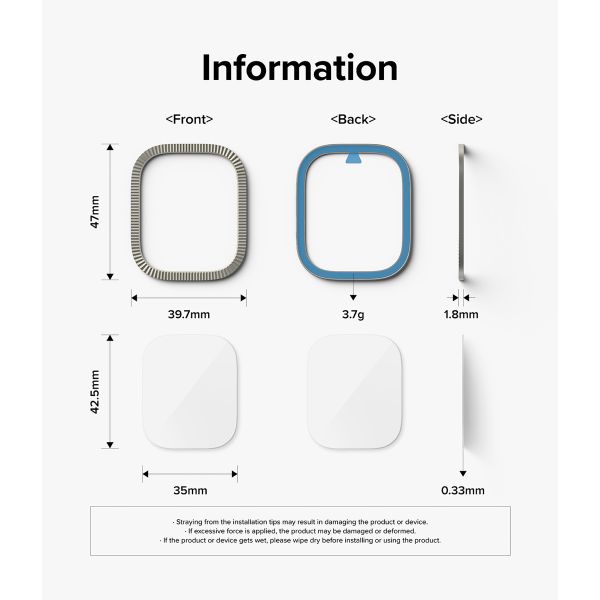 Ringke Bezel Styling + Protection d'écran Apple Watch Ultra - 49 mm - Fluted Titanium