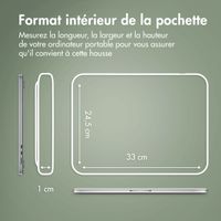 Accezz Leather Pochette ordinateur Apple MacBook 14 pouces - Cognac