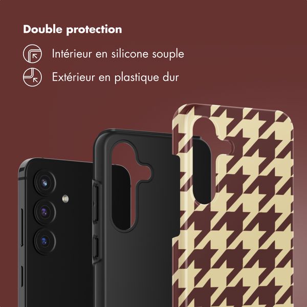 Selencia Coque arrière Vivid Samsung Galaxy S25 FE - Pied-de-Poule