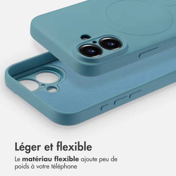 imoshion Coque Couleur avec MagSafe iPhone 16 - Smoke Green