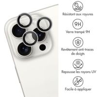 imoshion Lot de 2 protections d'objectif de caméra Apple iPhone 15 Pro / 15 Pro Max - White Titanium