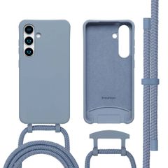 imoshion Coque arrière Color avec cordon amovible et MagSafe Samsung Galaxy S24 / S25 - Ash Blue