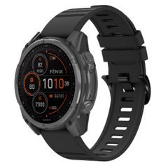 imoshion QuickFit® Bracelet en silicone Stripe Garmin Watch | Fixation 22 mm - Noir