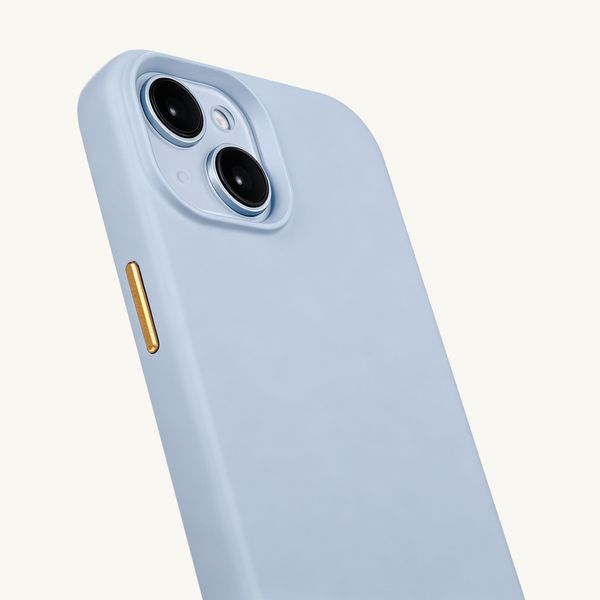 Selencia Coque arrière Rivièra avec MagSafe avec crochets amovibles Apple iPhone 15 - Powder Blue