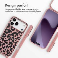 imoshion Coque design en silicone avec cordon Apple iPhone 17 Pro Max - Animal Pink