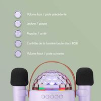 imoshion Sing & Shine Karaoke Set - Enceinte et 2 micros - Lavender Lilac